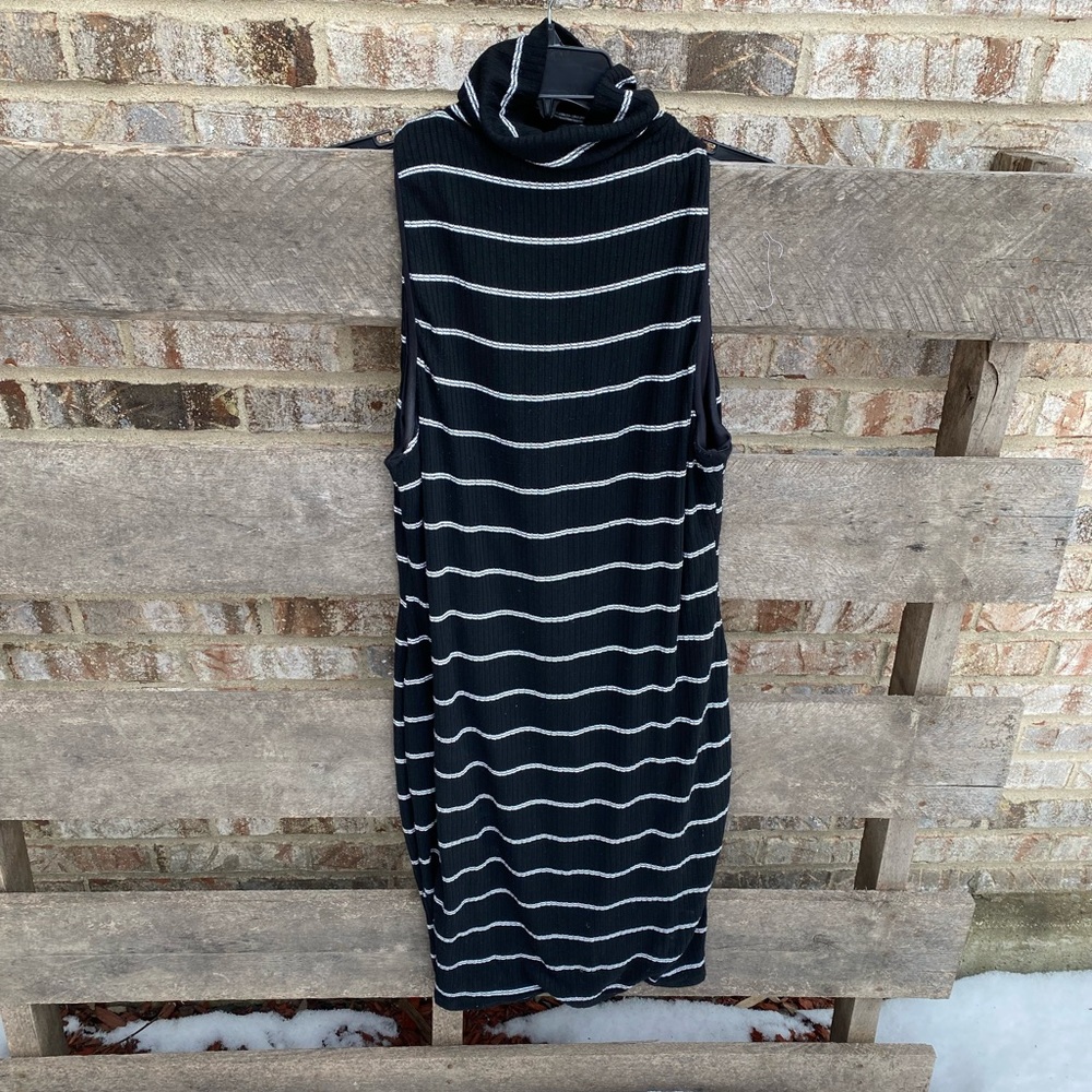 Size XL Womens black and white turtleneck dress